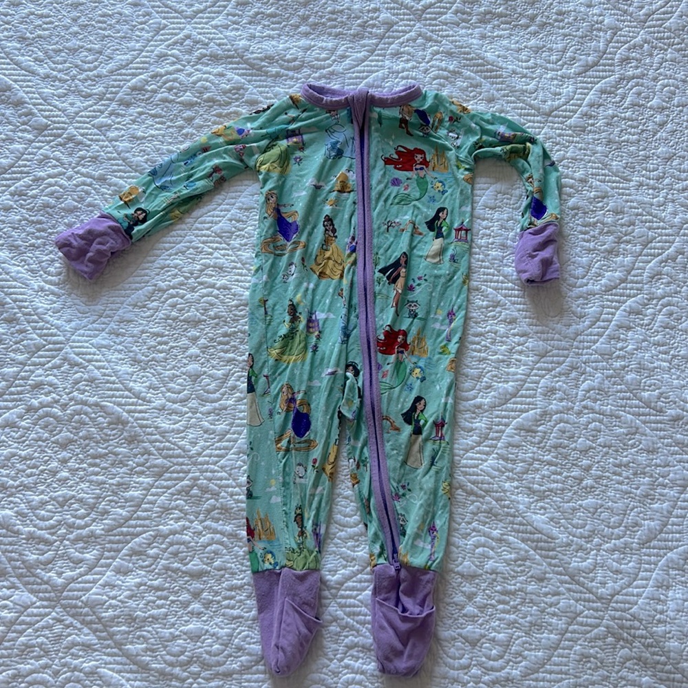 3-6 months Little Sleepies Disney Princess Zippy